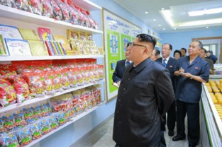 金正恩贊食品廠國產設備像美男子